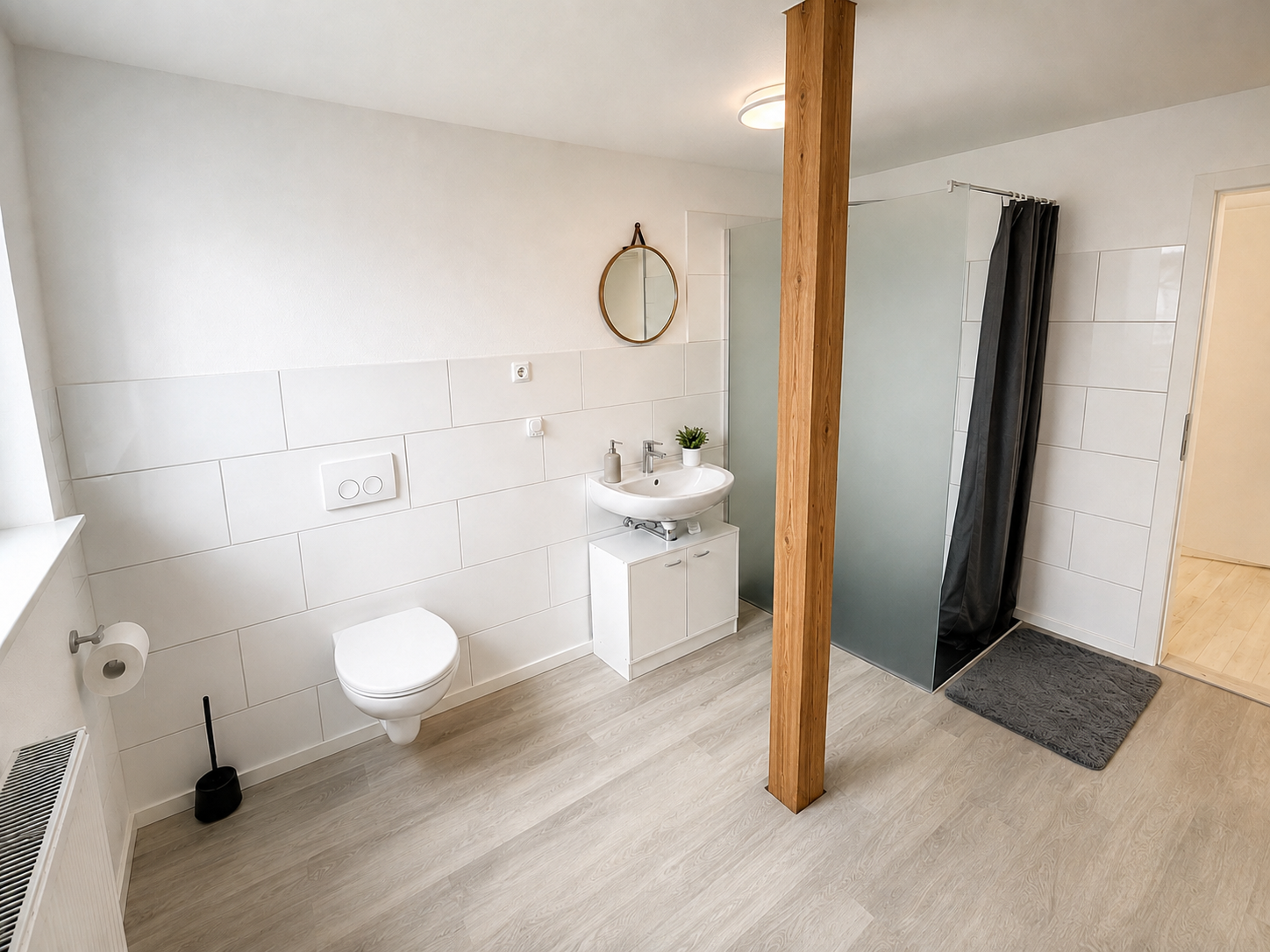 Badezimmer der Monteurunterkunft in Hohenhameln
