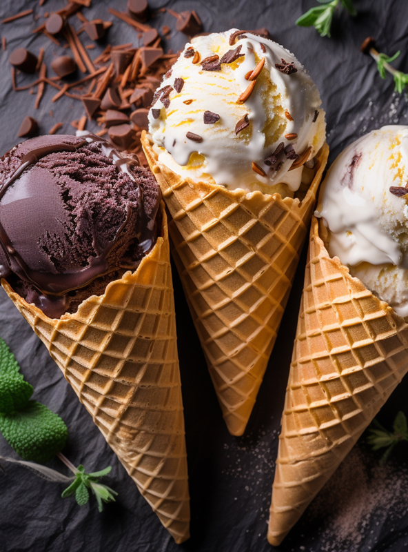 Hausgemachtes Eis im Melograno Eiscafé Hohenhameln