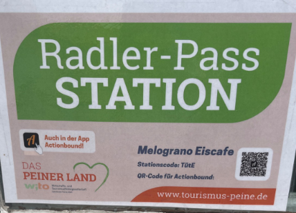 Radler-Pass Station Melograno Eiscafé Hohenhameln im Peiner Land mit Stationscode TütE